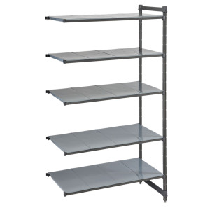 CAMBRO Camshelving® - Basics Plus - Aanbouwrek - 1328mm - met 5 gesloten planken