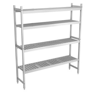 GGM Gastro Aluminium Grundregal - 1745x1800mm - Tragkraft: 600 kg Zilver