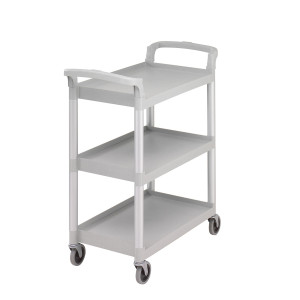 CAMBRO Polypropyleen serveerwagen - 835x410mm - met 3 planken - Grijs gespikkeld