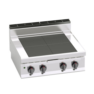 GGM Gastro Elektroherd - 12 kW - mit abgesenkten Kochfeldern Zilver
