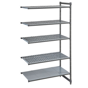 CAMBRO Camshelving® - Basics Plus - Aanbouwrek - 1023mm - met 4 sleuven & 1 gesloten plank
