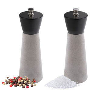 GGM Gastro (6 Stück) Salz- & Pfeffermühlen - ELEMENT - Beton - Höhe: 180mm - Grau