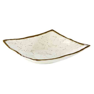 GGM Gastro (6 Stück) Schale - STONE ART - Melamin - 1,1 Liter - 240x240mm - Weiß/Braun