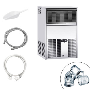 GGM Gastro Eiswürfelbereiter - Zylinder - 40 kg/24 h Zilver