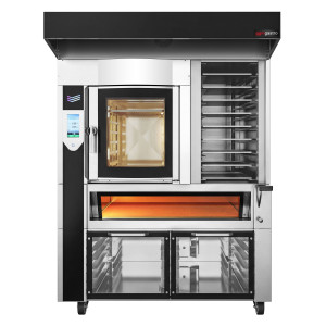 GGM Gastro Bäckerei Etagenofen mit Kombidämpfer 6x EN 600x400 - Touch - mit 2 Gärschränken & EN Blechhalter