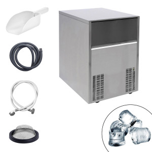 GGM Gastro Eiswürfelbereiter - Zylinder - 62 kg/24 h Zilver / Zwart