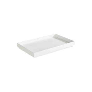 GGM Gastro (6 Stück) GN-Tablett 1/4 - ASIA PLUS - Melamin - Höhe: 30mm - Weiß