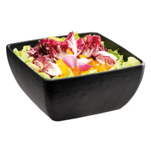 GGM Gastro (6 Stück) Schale - SLATE - Melamin - 3,8 Liter - 250x250mm - Schwarz