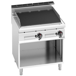 GGM Gastro Gas Lavasteingrill - 13,8 kW Zilver