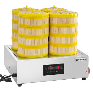 GGM Gastro Dampfgarer / Dumbling & Dim Sum Dämpfer - 2,5 kW - Digital - inkl. 16 Bambuskörben & 4 Deckel