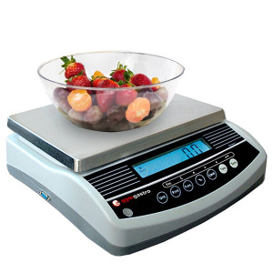 GGM Gastro Geeichte digitale Küchenwaage bis 3 kg - Teilung: 1 Gramm - Wiegefläche: 300x235mm Wit