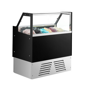 GGM Gastro Eistheke EMMA - 1190mm - Umluft - für 6x 5 Liter oder 4x 7 Liter Eisbehälter - Schwarz