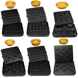 GGM Gastro (6 Stück) Platten für Tartelette-Maschine TMPIC - Formen: Rund Zwart