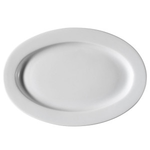 GGM Gastro (24 Stück) PERA Weiß - Teller/Dönerteller - oval - Länge: 350mm - Weiß Wit