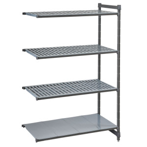 CAMBRO Camshelving® - Basics Plus - Aanbouwrek - 1784mm - met 3 sleuven & 1 gesloten legplank