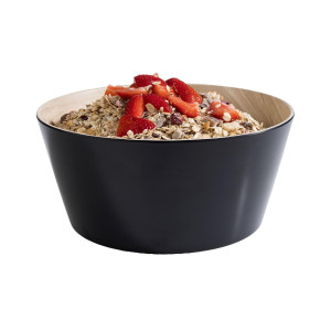 GGM Gastro (6 Stück) Schale - FRIDA - Melamin - 2,2 Liter - Ø 220mm - Schwarz