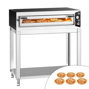 GGM Gastro Elektro Pizzaofen - 6x 35cm (Breit) - Manuell - inkl. Untergestell