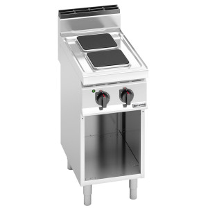 GGM Gastro Elektroherd - 5,2 kW - 2 Platten Eckig Zilver