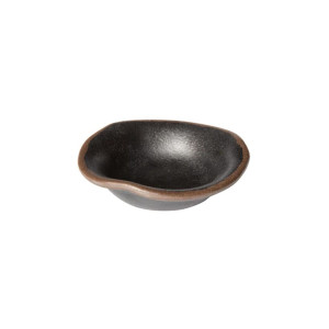 GGM Gastro (12 Stück) Dipschälchen - MARONE - Melamin - 40ml - Ø 115mm - Schwarz/Braun