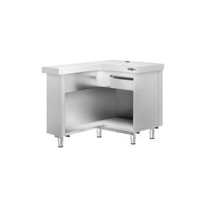 GGM Gastro Kassentisch KOPENHAGEN - 1240mm - links - Edelstahl