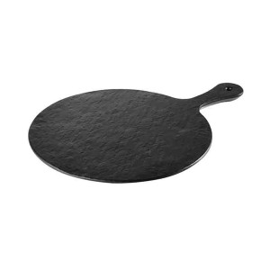GGM Gastro (6 Stück) Tablett - SLATE ROCK - Melamin - Ø 300mm - Höhe: 15mm