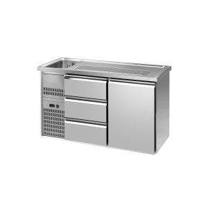 GGM Gastro Biertheke Premium PLUS - 1550x700mm - 1 Tür & 3 Schubladen