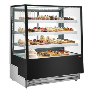 GGM Gastro Kühl- & Kuchenvitrine - 1200mm - Doppelverglasung - mit 3 Ablagen