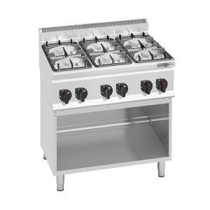 GGM Gastro Gasherd - 28,5 kW - 6 Brenner - inkl. Untergestell