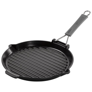 STAUB GRILL PANS - Grillpan met schenktuit - Ø 280mm - Gietijzer - Zwart
