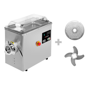 GGM Gastro Elektrischer Fleischwolf - Größe 22 - 400kg/h - 1,5 kW - 1400 U/min - mit Kühlung Zilver