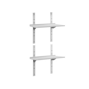 GGM Gastro Wandborde ECO - 800x400mm - mit 2 Etagen Zilver