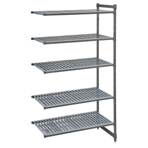 CAMBRO Camshelving® - Basics Plus - Aanbouwrek - 1175mm - met 5 planken met sleuven