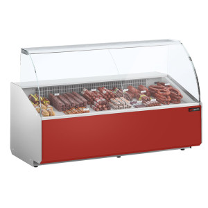 GGM Gastro Kühltheke - 2500mm - Frontblende Dunkelrot