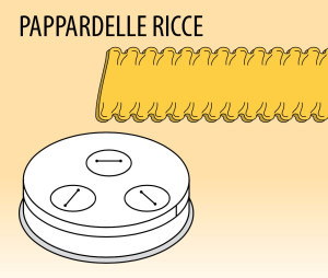 GGM Gastro Nudelformscheibe - Pappardelle Rice 16mm - passend für NMF8N & NMF13N - Ø 57mm Goud