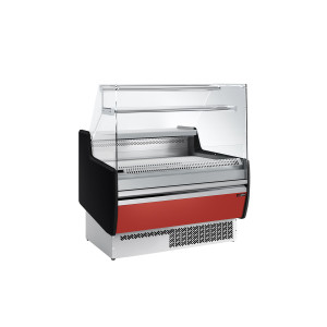 GGM Gastro Kühltheke - 990mm - 1 Ablage - Frontblende Dunkelrot