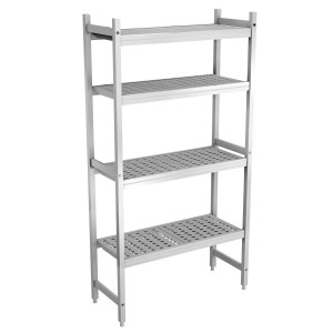 GGM Gastro Aluminium Grundregal - 889x1800mm - Tragkraft: 600 kg Zilver