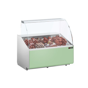 GGM Gastro Kühltheke - 1000mm - Frontblende Hellgrün