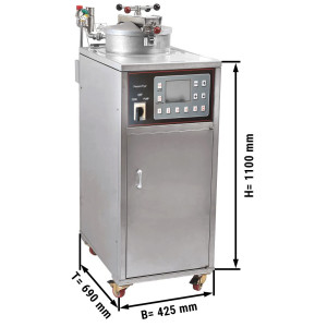 GGM Gastro Elektrische Hochdruckfritteuse - 33 Liter - 4 kW - Digital Zilver