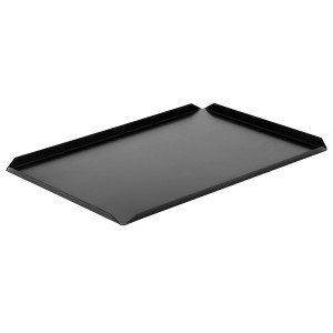 GGM Gastro (5 Stück) Konditorei- & Präsentationsplatte - Aluminium - 500x100x10mm - Schwarz