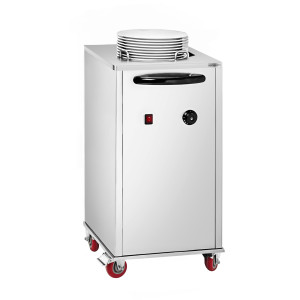 GGM Gastro Tellerspender - beheizt - 1 kW - mit Rollen - 40 Teller