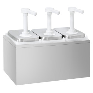 GGM Gastro Saucenspender - 3x 2 Liter - inkl. Edelstahlgestell