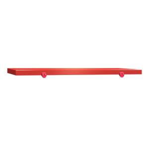 GGM Gastro Schneideplatte für Arbeitstisch - 1800x600mm - HACCP-Konform - Rot Rood