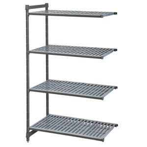 CAMBRO Camshelving® - Basics Plus - Aanbouwrek - 1175mm - met 4 legplanken met sleuven