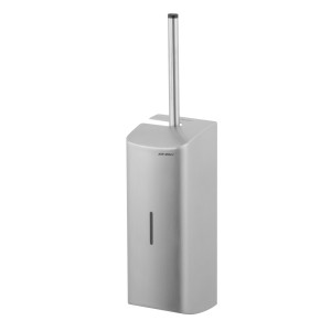 AIR-WOLF WC borstelhouder met gesloten voorkant - RVS Zilver