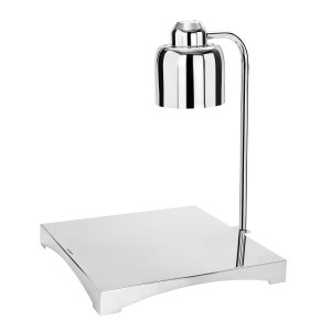 GGM Gastro Buffet-Wärmelampe Infrarot - 250 Watt - Eckig - Silber Zilver