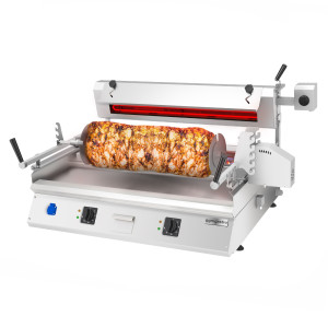 GGM Gastro Elektro Cag Kebab Maschine - 9,8kW - max. 85 kg - horizontal - Tischgerät Zilver