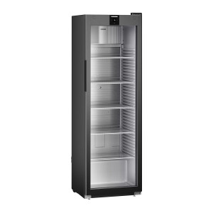 Liebherr Koelkast PERFECTION - 400 liter - Kunststof interieur - 1 glazen deur - Zwart