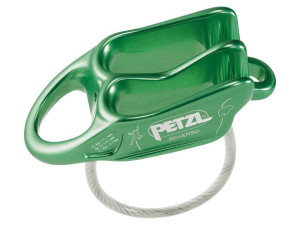 Asegurador/descensor REVERSO (PETZL) Verde