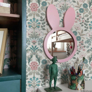 Lustro Bunny różowe – do pokoju dziecięcego