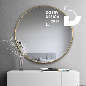 Lustro Scandi Slim – złote okrągłe do łazienki